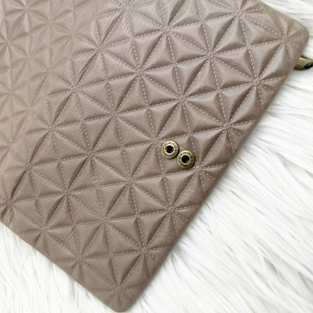 HOBO | Women's Torch Vintage Leather Folio Wallet Taupe "Shadow" Card Slots - Picture 5 of 10
